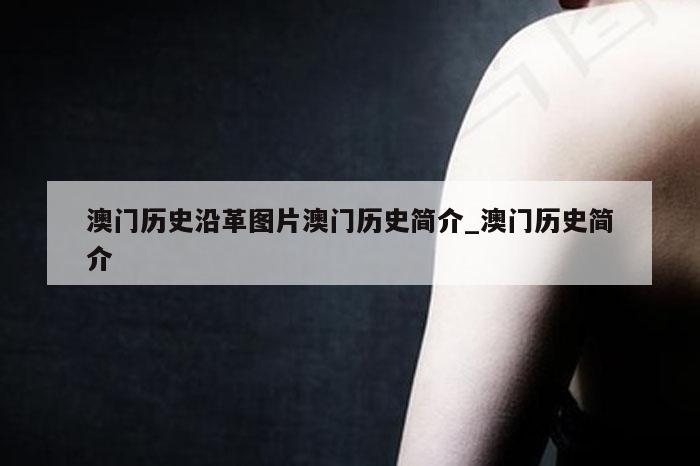 澳门历史沿革图片澳门历史简介_澳门历史简介